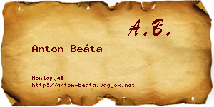 Anton Beáta névjegykártya